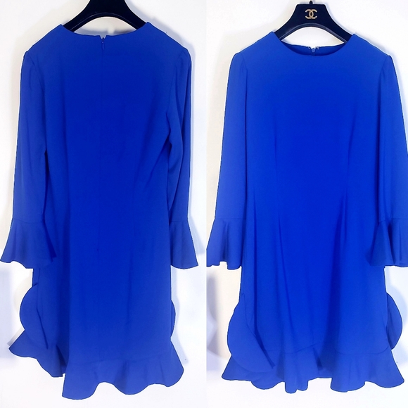 $288 JILL STUART New Royal Blue Crew Flare Dress 4 - Picture 8 of 16